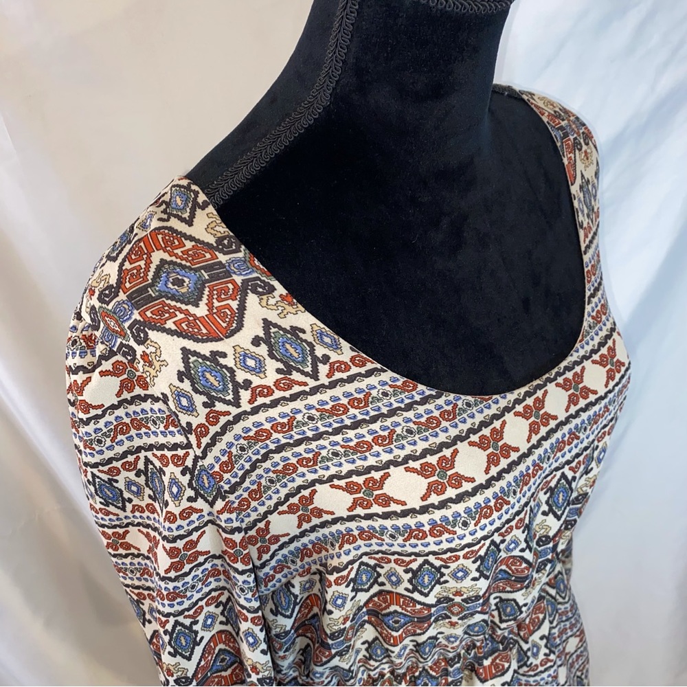 Umgee Fall Colored Aztec Print Elastic Waist Full… - image 5